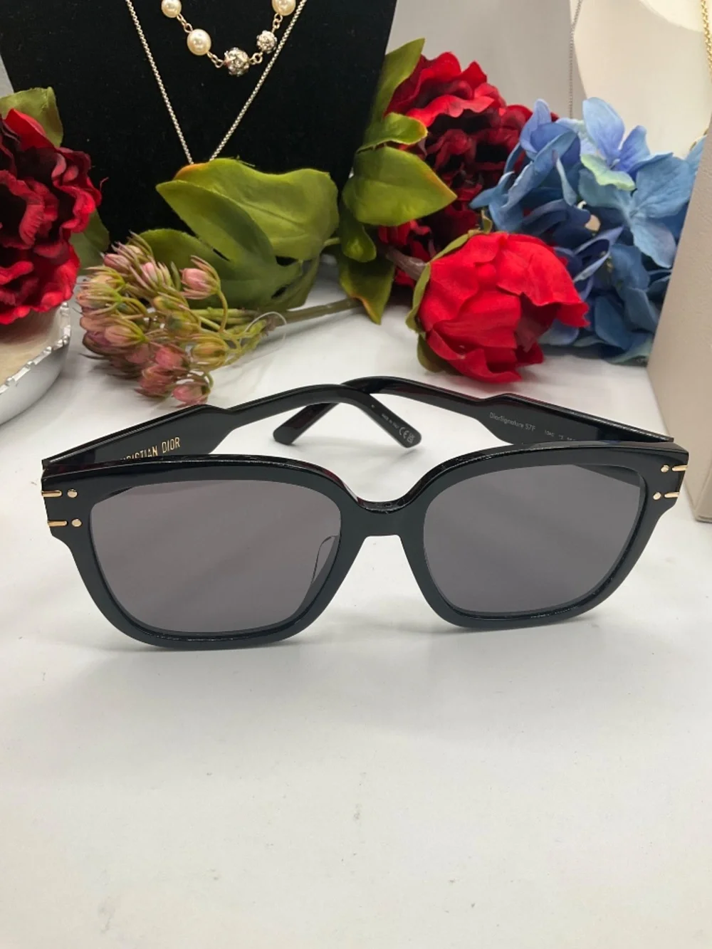 CHRISTIAN DIOR DIORSIGNATURE S7F SUNGLASSES 10A0 BLACK